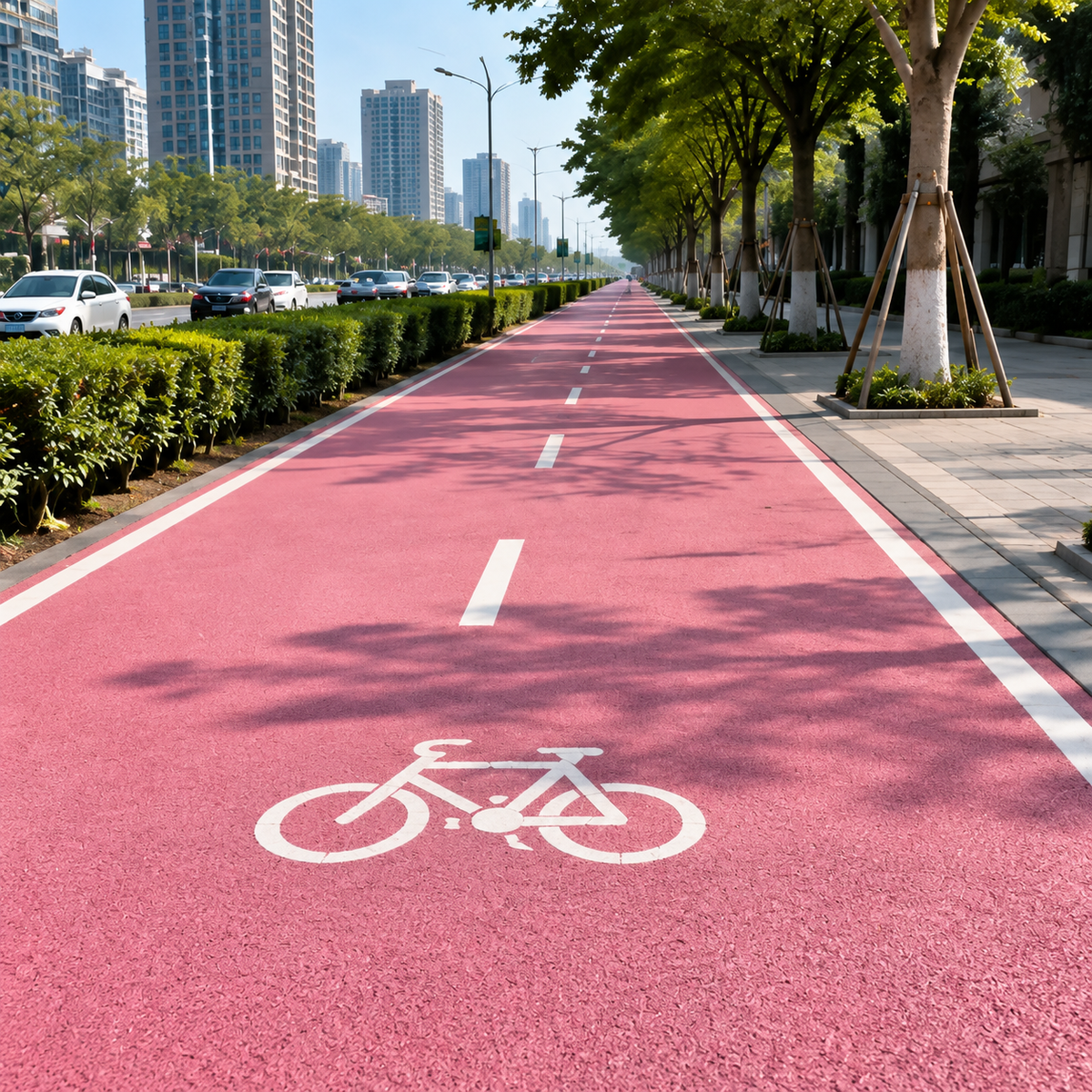 Coloured Anti-Skid Surfacing for Cycle Lanes and Urban Roads