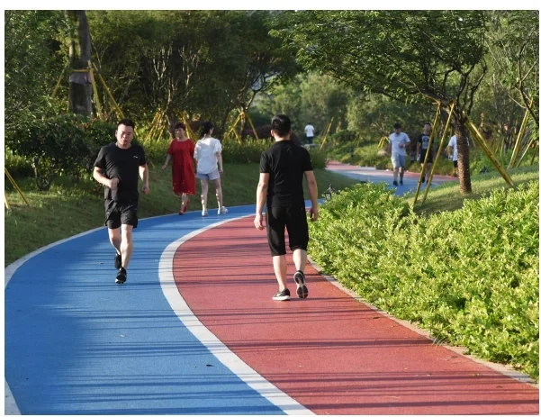 Colored Anti-Slip Pavement for Park Walkways and Running Tracks