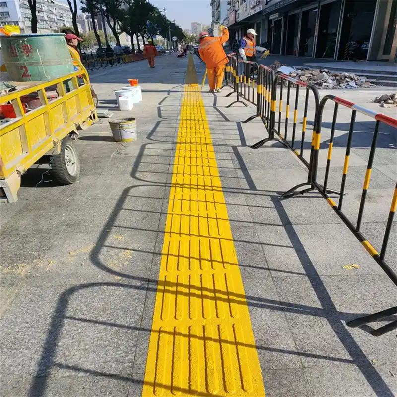 Cast-in-Place Tactile Paving for Continuous Guidance Routes