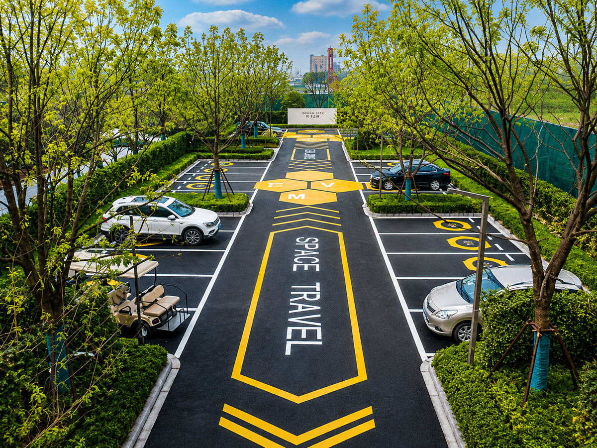 Colored Asphalt Parking Lot | Decorative & Durable Pavement Solutions