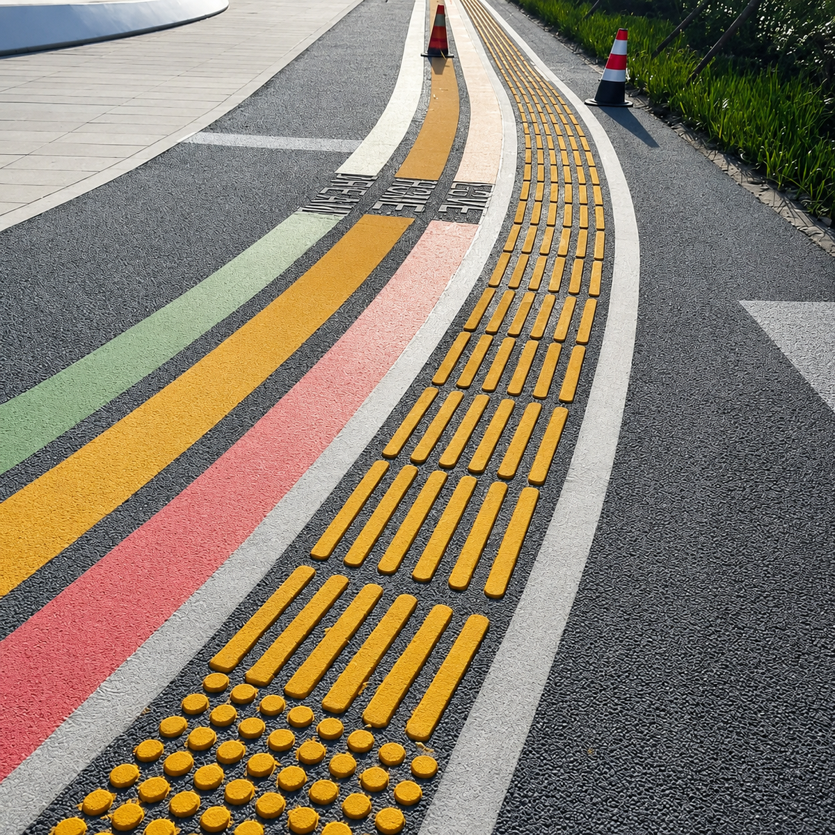 Cast-in-Place Tactile Paving System for Accessible Walkways