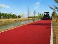 Premium rood gekleurd warm asfalt met ijzeroxidepigment
