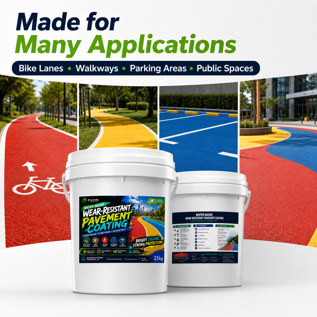 Colored pavement coating application examples