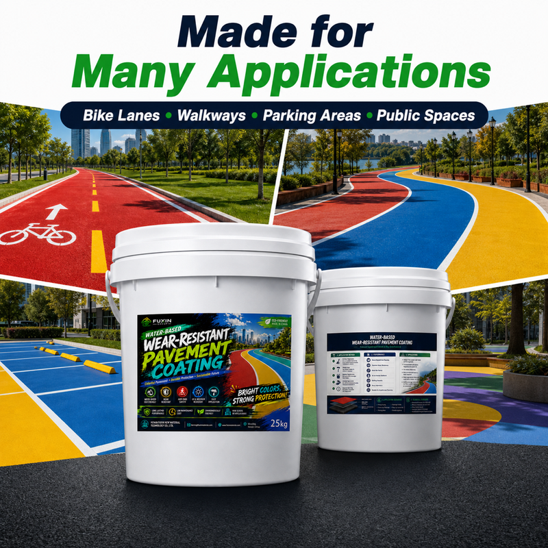 Colored pavement coating application examples