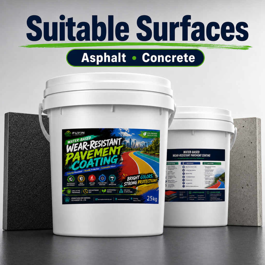 Colored pavement coating application examples