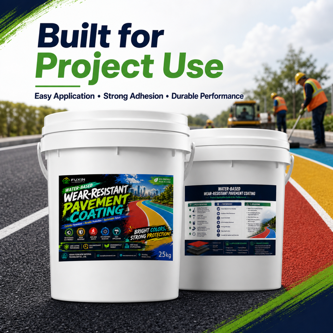Colored pavement coating application examples