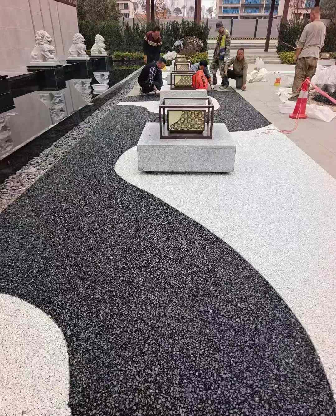 Two-Component Resin Binder for Permeable Stone