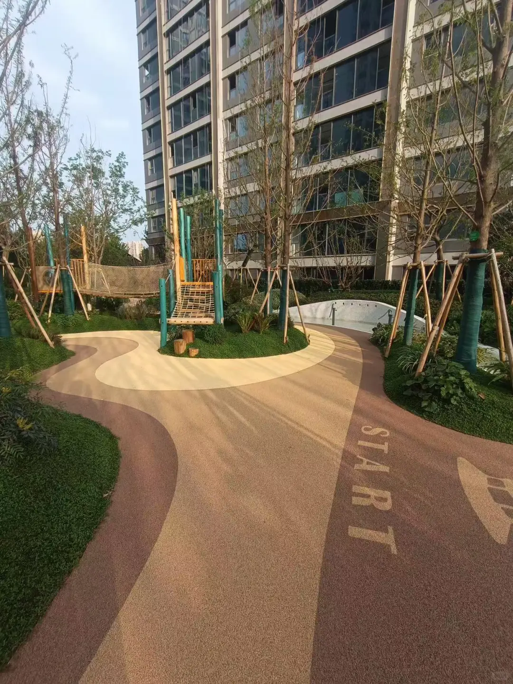 Brown Asphalt Color Coating | Pavement Recolor Paint for Residential Community Walkways