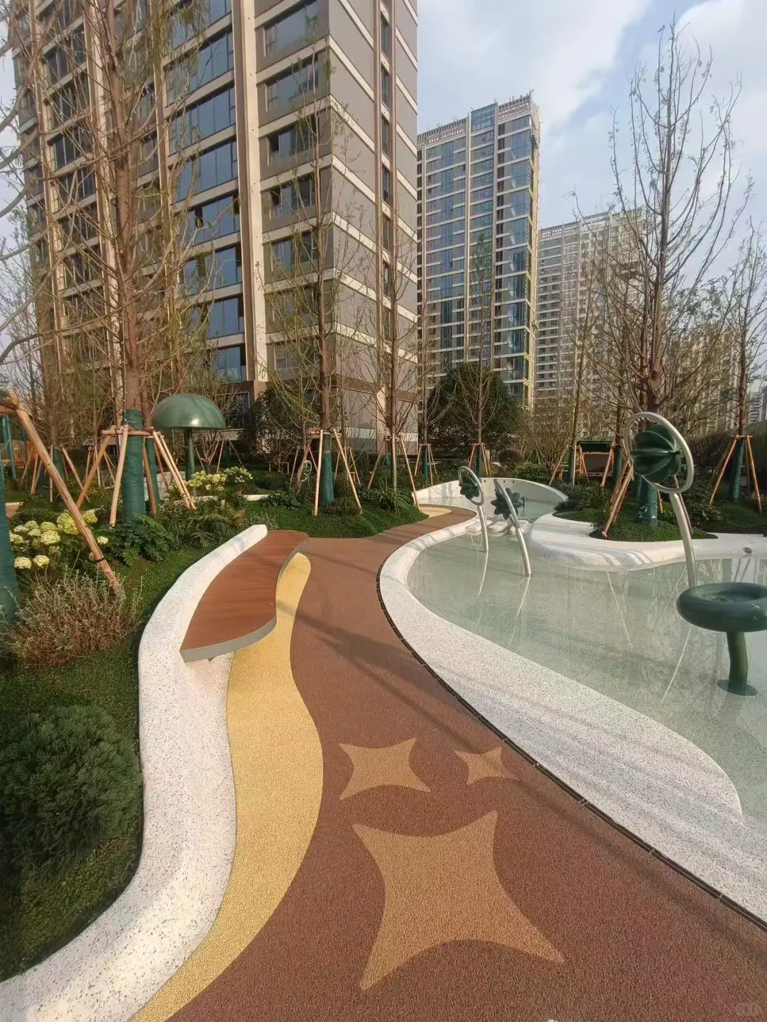 Brown Asphalt Color Coating | Pavement Recolor Paint for Residential Community Walkways