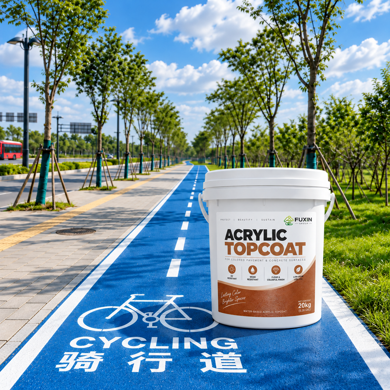 自転車レーンの高摩擦舗装用水性シーラー