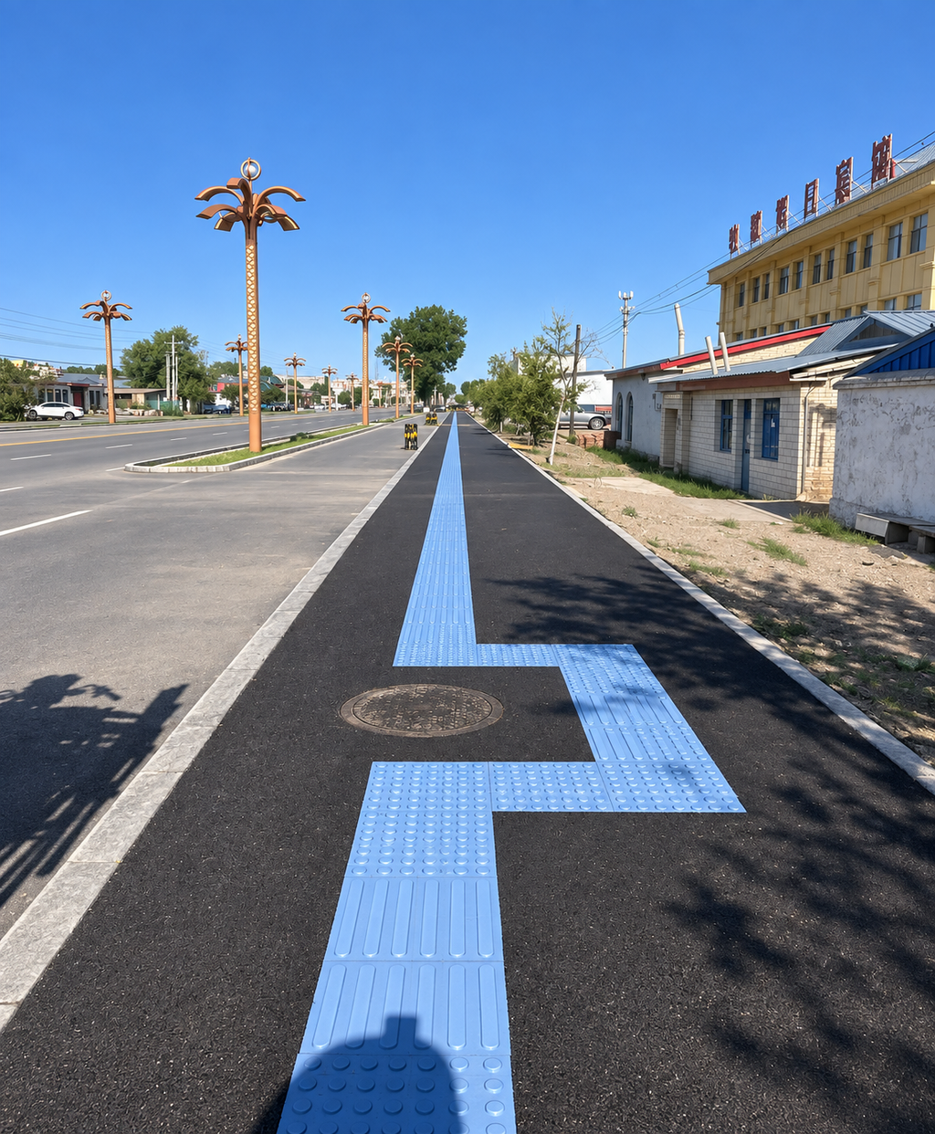 Pavimento táctil in situ para personas con discapacidad visual