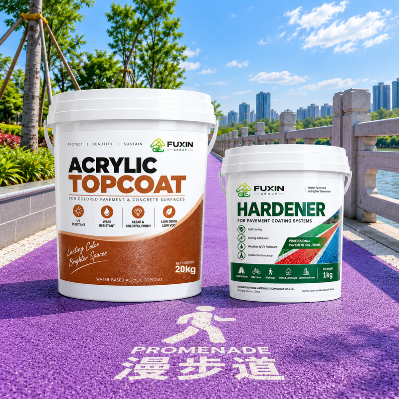 Colored Acrylic Pavement Topcoat, Decorative Surface Coating for Park Walking Path