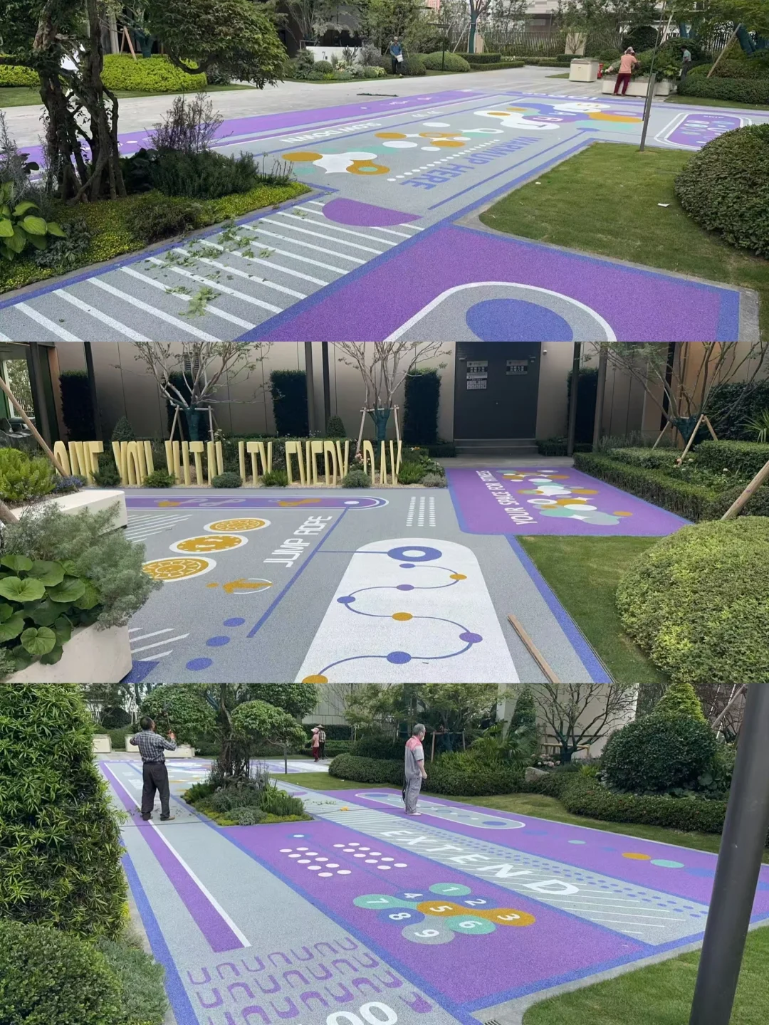 Revestimento de pavimento de segurança colorido à base de água