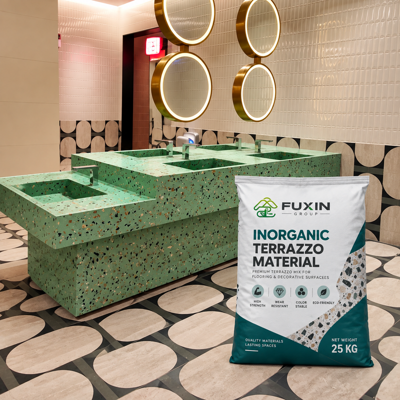 Custom Terrazzo Material for Countertops & Interior Features
