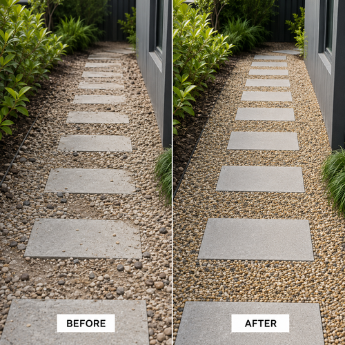 Permeable Stone Binder for Drainage Paths – surface or material detail