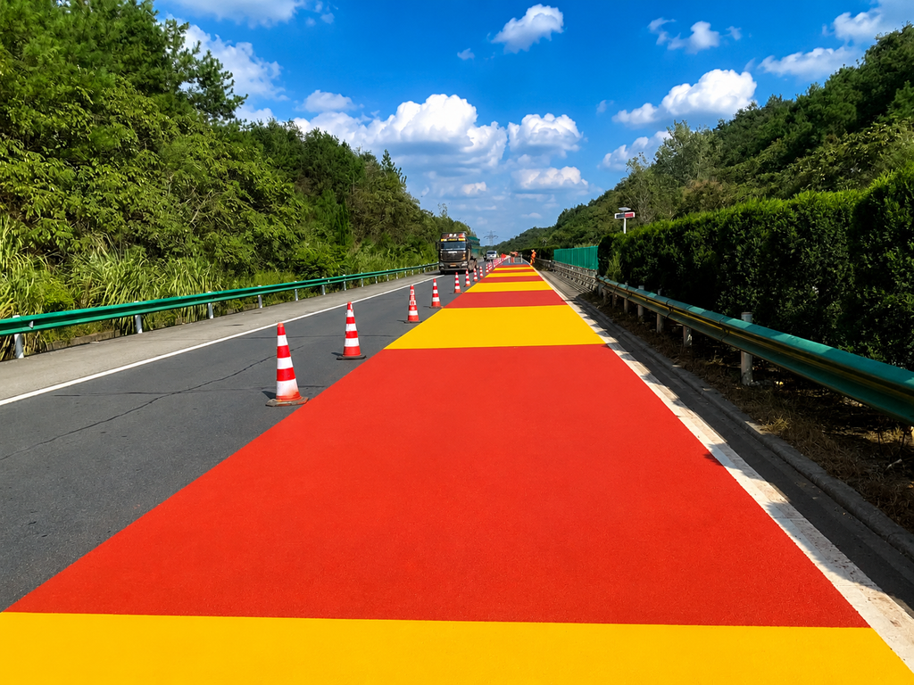 High-Friction Anti-Slip Pavement for Sharp Curves – application and performance