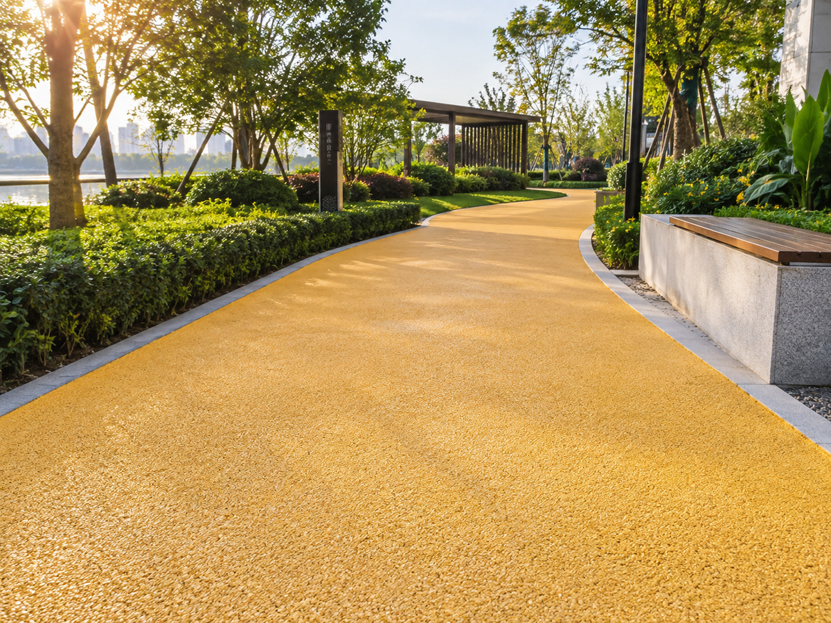 Árido cerámico amarillo para pavimento antideslizante