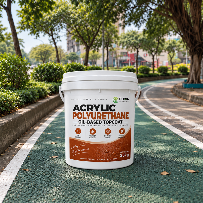 Colored Acrylic Polyurethane Pavement Topcoat | Outdoor Walkway Surface Coating